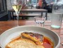 Delicious Lunch of Sea Bass in Halway while waiting to check in