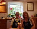 Alix and I after cooking with strawberries